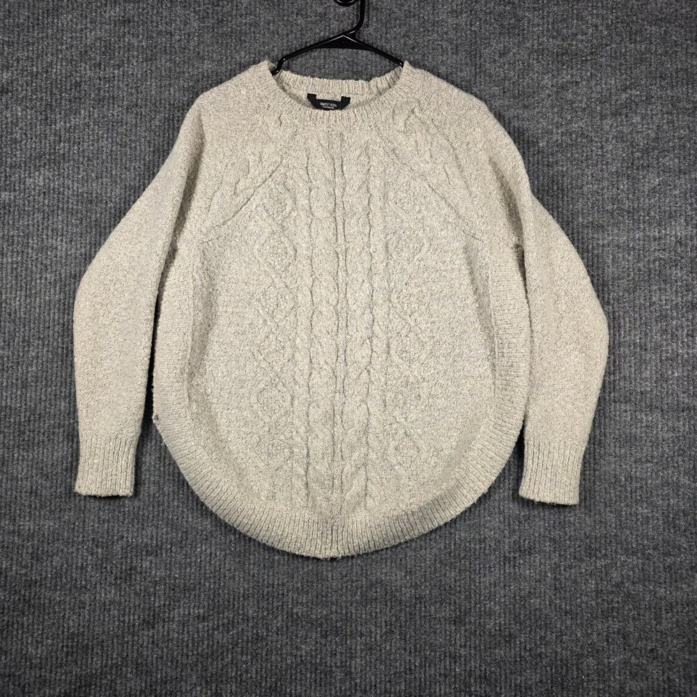 Simply Vera Wang Cable Knit Sweater Medium Cozy Round Hem Chunky